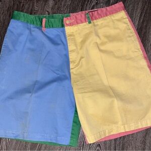 Vineyard Vines Shorts Mens 38 Red Blue Chino Pants Summer Beach